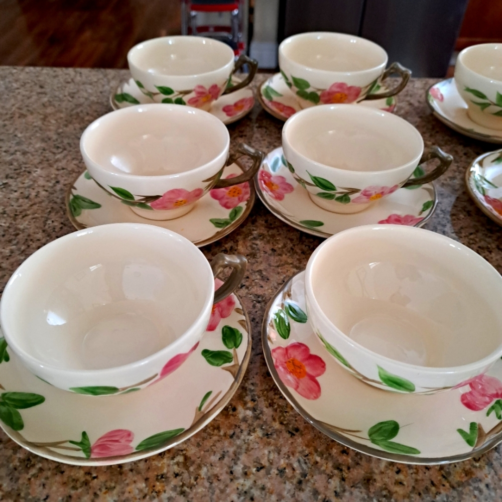 Franciscan Desert Rose teacups with saucer